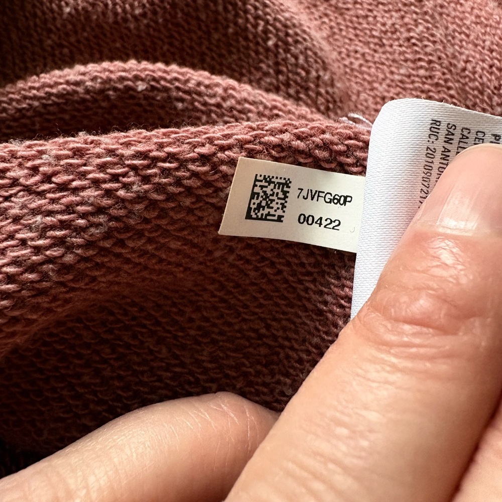 American Eagle Outfitters Dusty Rose Sweatshirt Dress Pullover Cottagecore - Picture 10 of 11